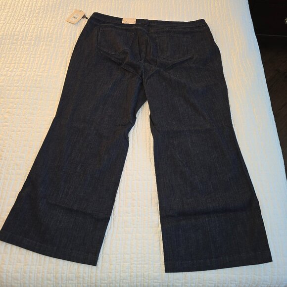 NWT Plus Size Teresa Wide Leg Ankle Jean w/ Plackets - Lightweight Rinse - 24W - Picture 3 of 15